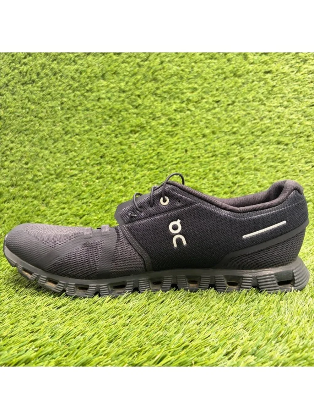 On Cloud 5 Mens Size 14 Black Athletic Running Walking Slip-On Shoes Sneakers